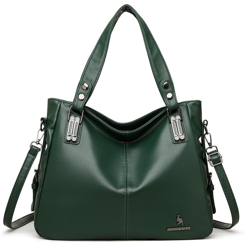 Women's Tote Bag Solid Color Shoulder Bag Large Capacity Middle-Aged Mother Bag