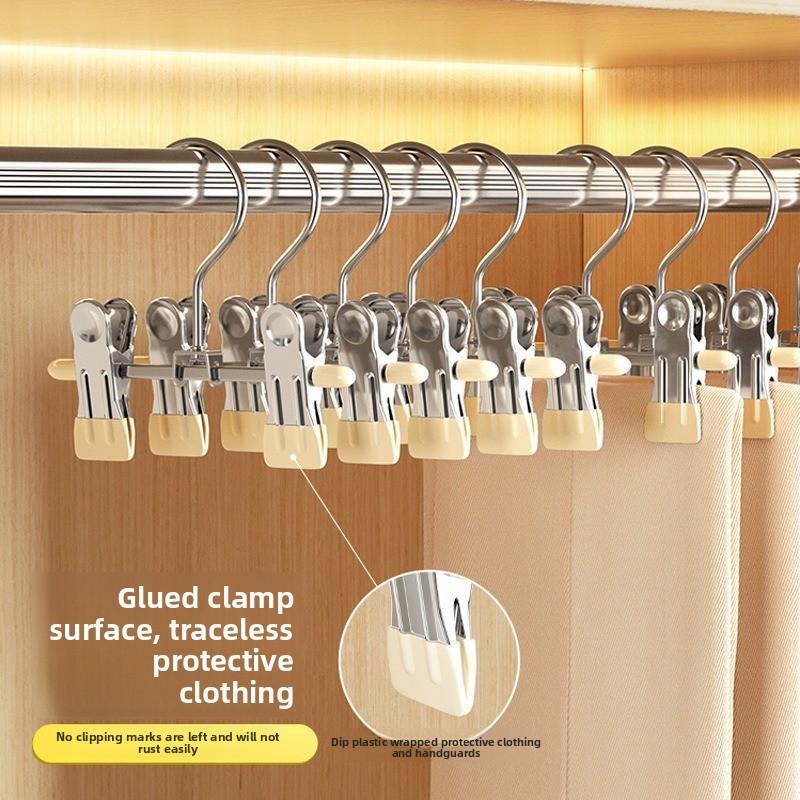 5/10 STÜCKE Multifunktionale Wäscheklammer Kleiderbügel Kleiderhaken Schnalle Metall Edelstahl Hut Rock Hose Clip Kleidung Kleiderschrank Aufbewahrung
