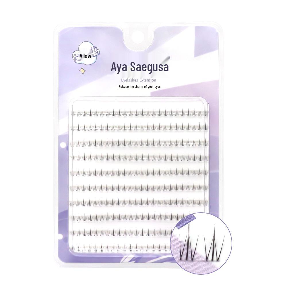 6mm Natural-Look False Eyelashes with Transparent Stem – 10 Rows for Beginners