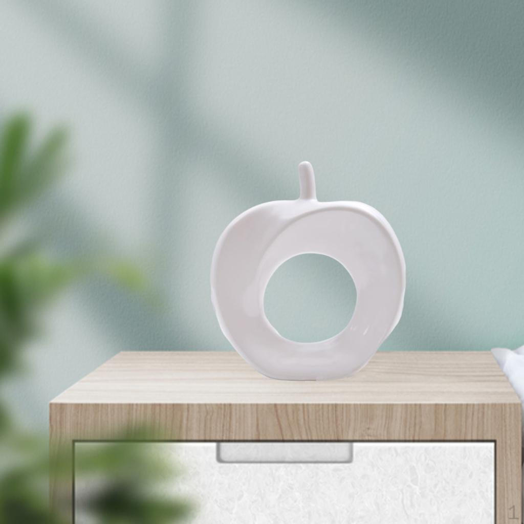 

Керамическая статуя фруктов 9-дюймовая фигурка Скульптура Фарфоровые ремесла Произведение искусства Яркая краска Абстрактная белый