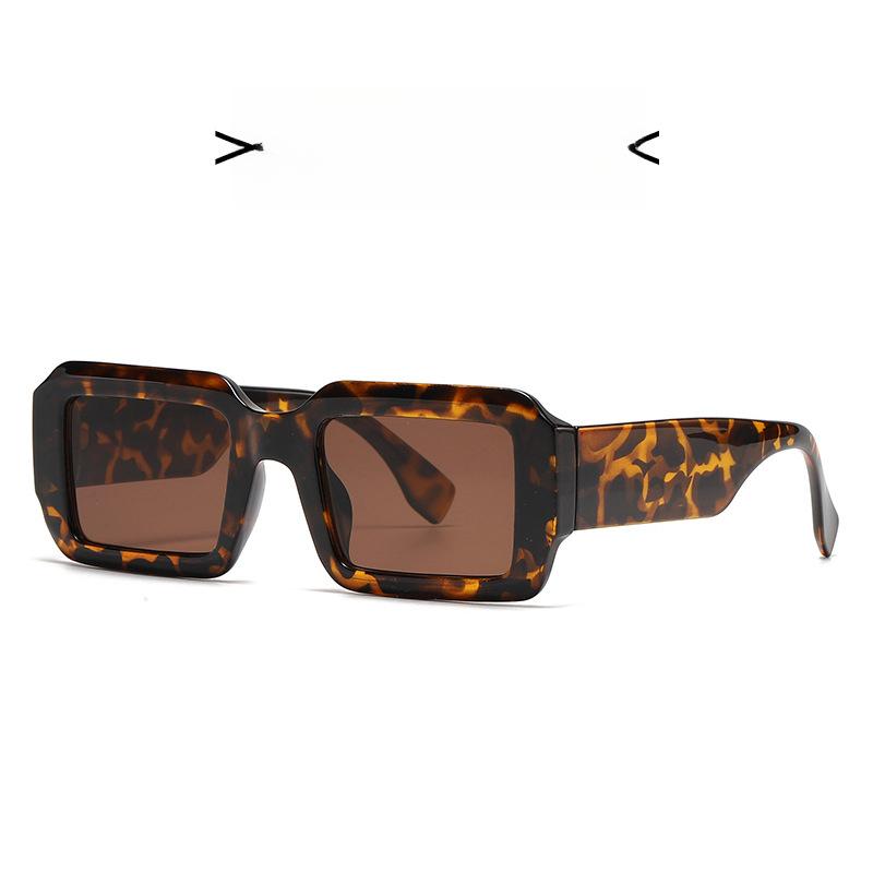 Small Square Full Frame Sunglasses UV400 PC Frame & Lens Light Blocking