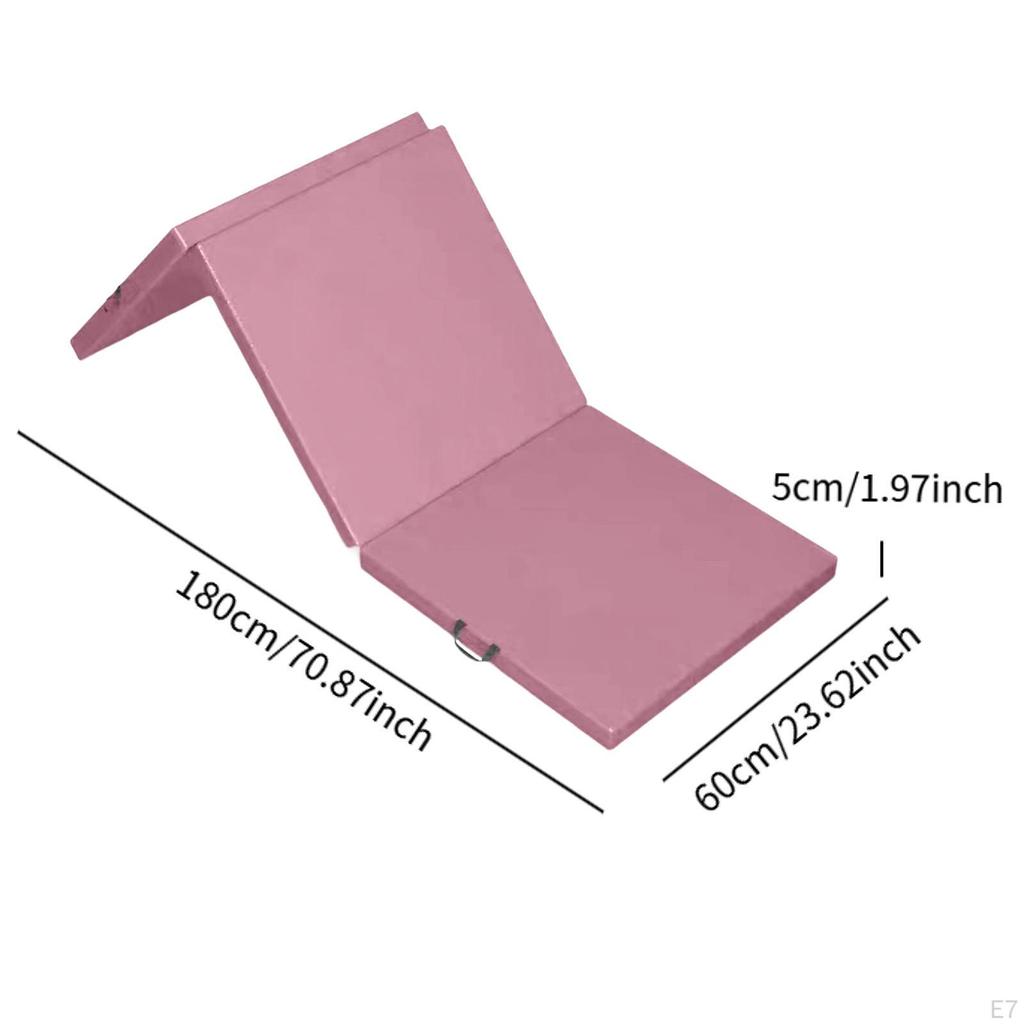 Folding Exercise Mat Foldable Yoga Easy to Store 6' Gym Gymnastics for Pilates Outdoor