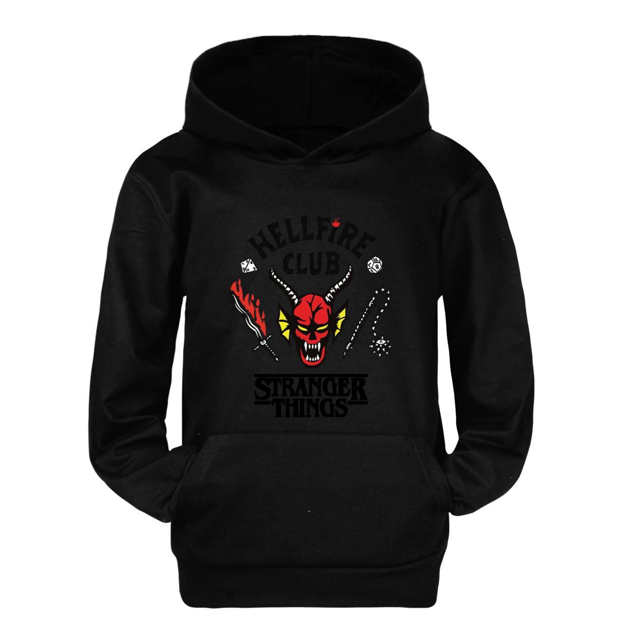 

Stranger Things, Bag Hoodies, Kids Hooded Sweater Casual Set 130