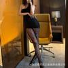Retro leopard print jacquard pantyhose sexy and thin hollow mesh socks black leggings stockings wholesale