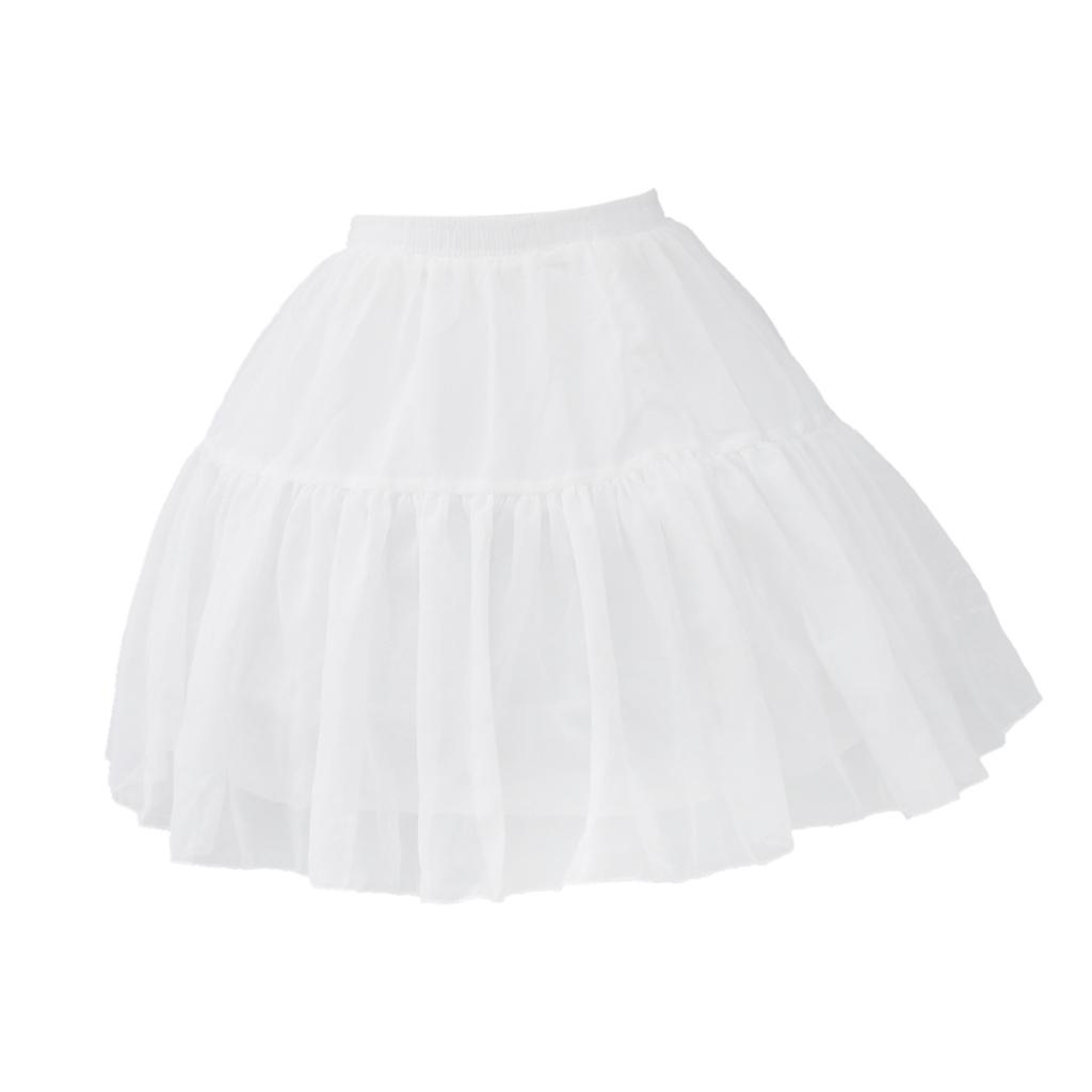 

Adjustable Tutu Skirt Pannier Crinoline Layered Puff Petticoat Underdress Clothing Accessories for Formal Dress Cosplay білий