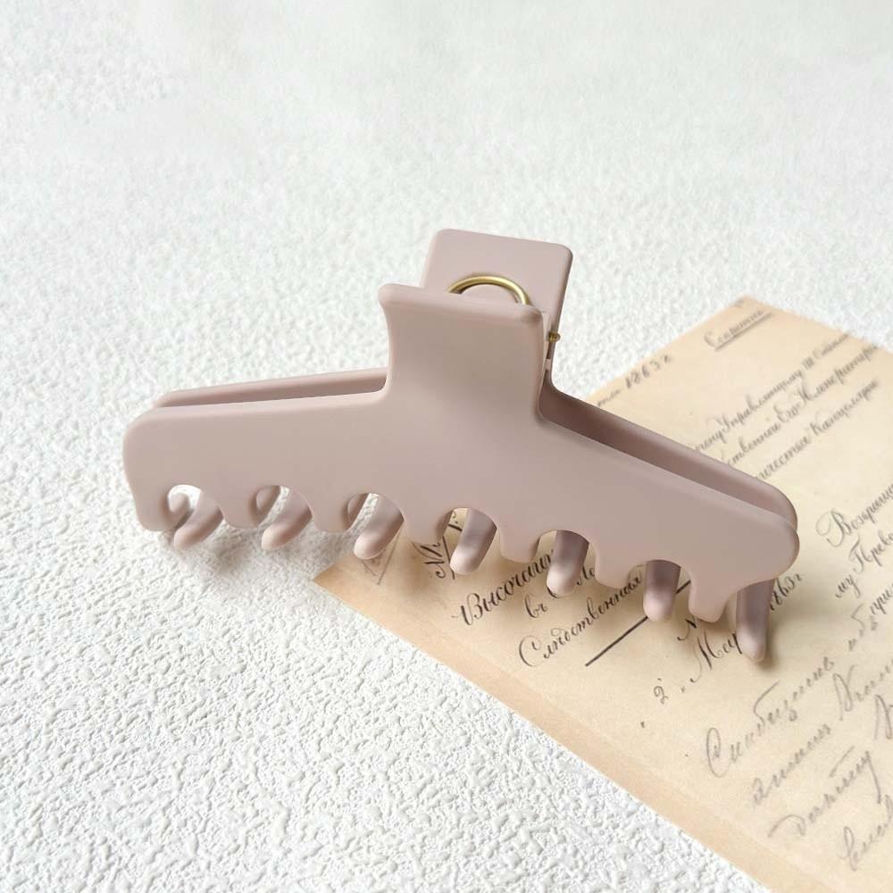 Safe Silicone Shark Clip Square Korean Style Straight Line Shaped Hair Claw Headwear Creative Solid Color Shark Clip School