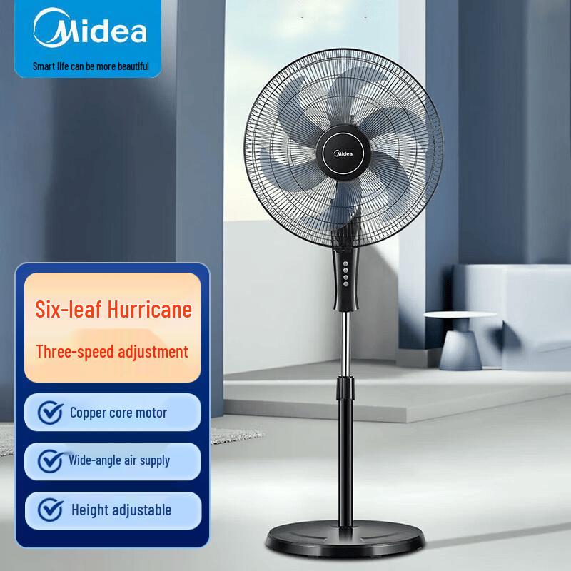 Midea Industrial Standing Fan FS45-22N CN plug (adapter included) регулируемая высота/3-скоростной