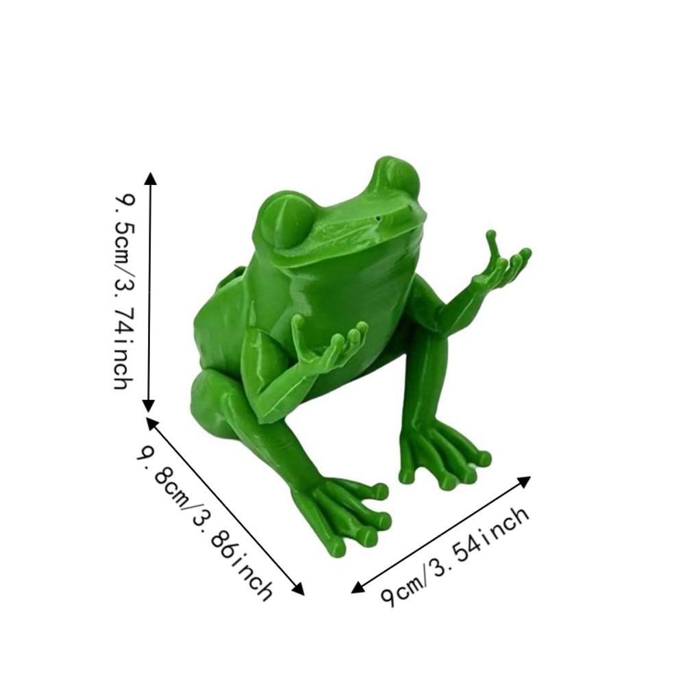 Plastic Frog Glasses Holder Green Toothbrush Stand Frog Shaped Toothbrush Holder  for Living Room
