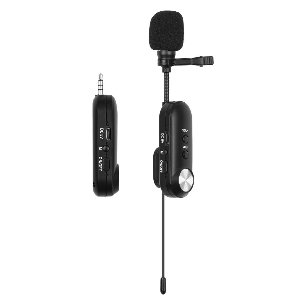 Andoer Wireless Lavalier Lapel Mic Ładowalny system mikrofonów przypinanych z przewodzeniem szumów 20