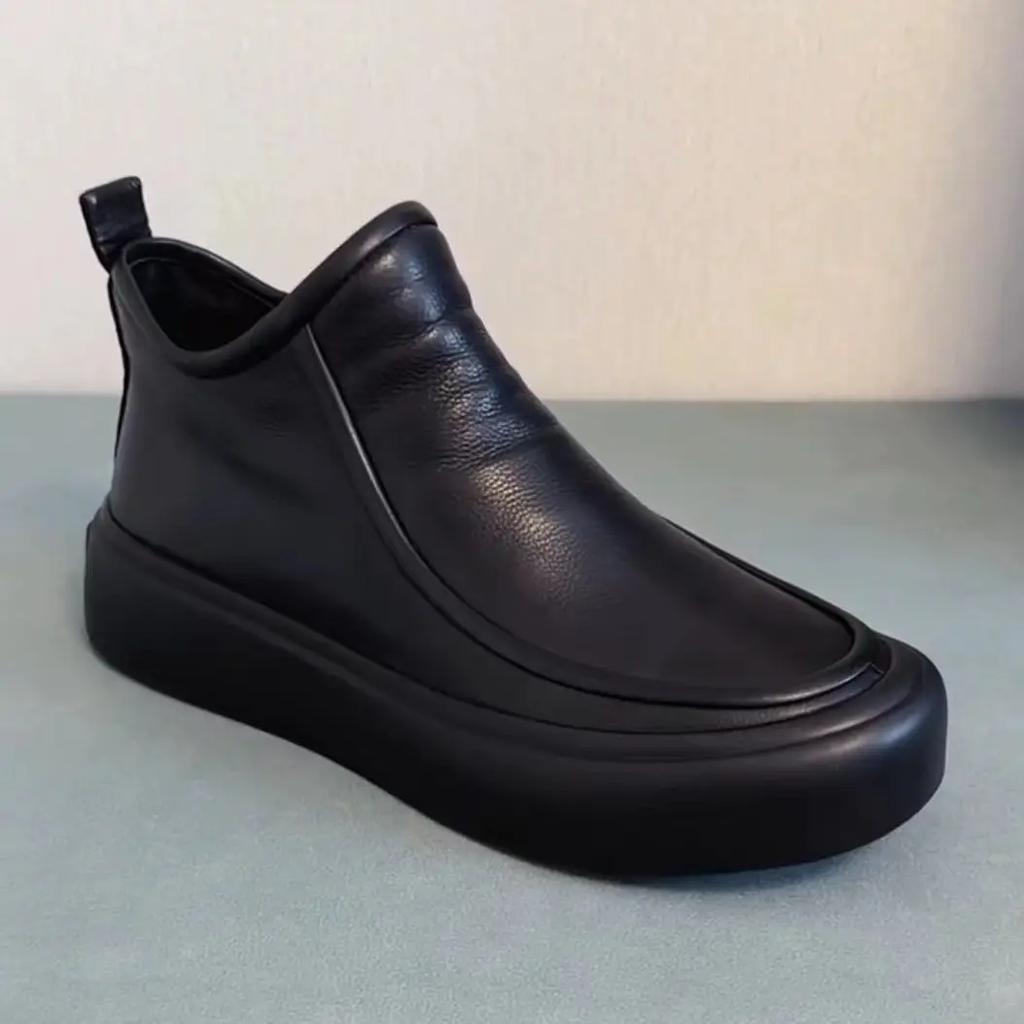 Herbst neue Herren Business Casual Lederschuhe Herren Retro weiches Leder gutes Leder Ärmelmund Lederschuhe