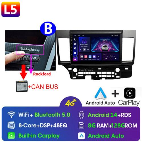 Android 14 for Mitsubishi Lancer 2008 2007 - 2013 Car Radio Multimedia Stereo Video Player CARPLAY GPS 2 Din 4G LTE Antenna