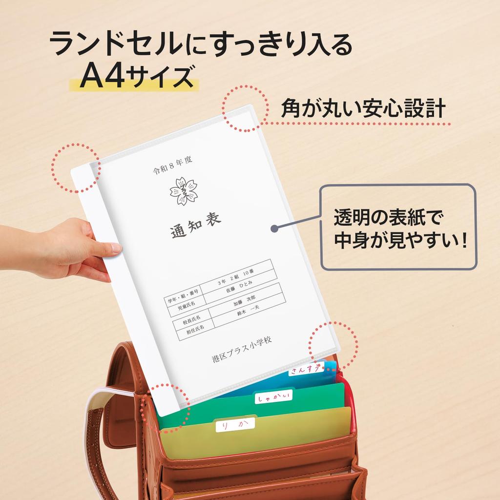 Plus Pocket Report Card Horizontal 10 Pack of x 10 File, File, Insert, Pockets, 10, White, FL-198GD, 79-975