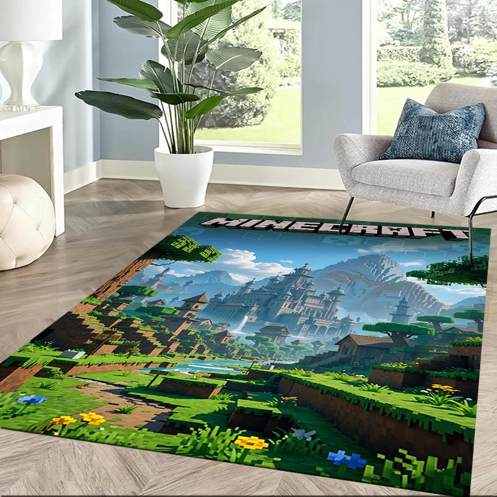 Minecraft 121 Floor Mat Design for Study room Dormitory Game Room Foyer Antislip Carpet Anime Office Decor