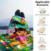 1pc Blanket D-Doras The Explorer Print Design, Lightweight Blanket for Sofa, Bed- Soft &Warm, Gift for All Seasons like Christmas, Halloween