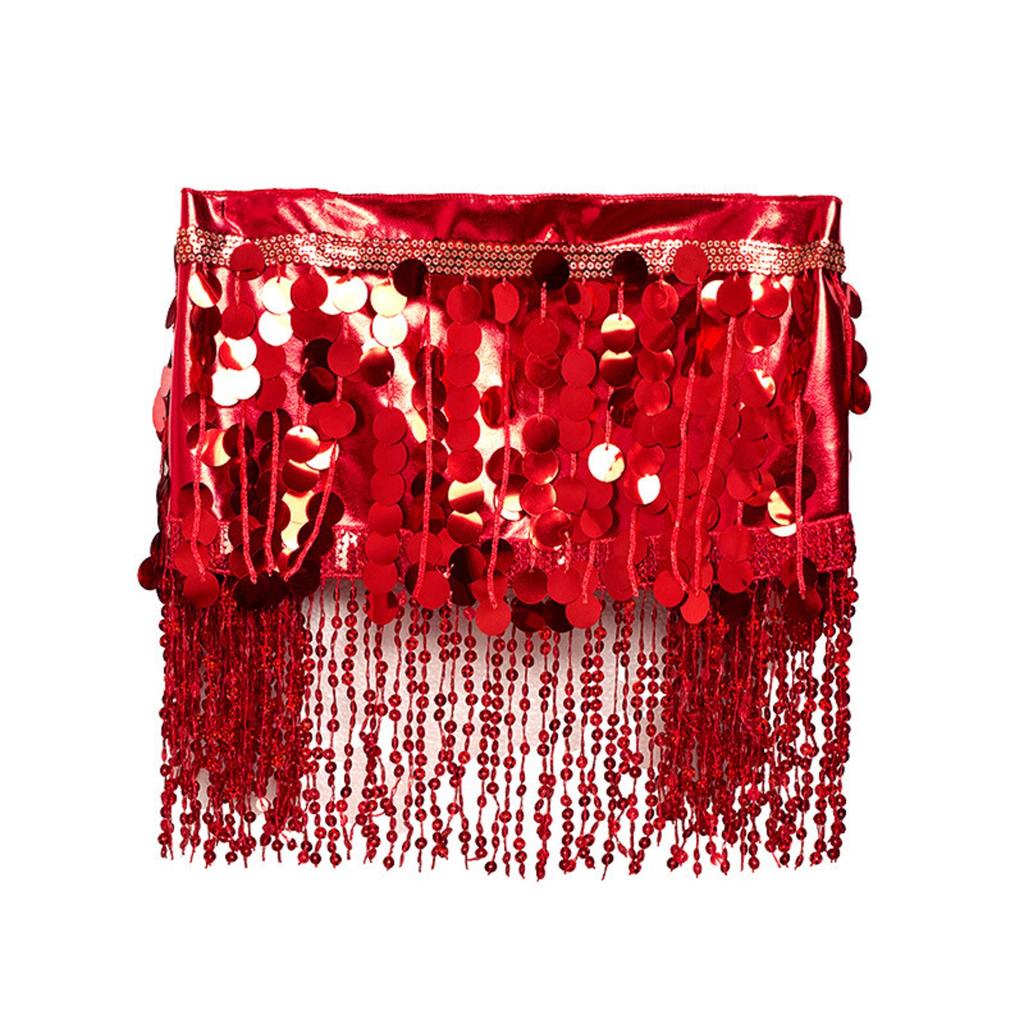 Lenço de Cintura para Dança do Ventre Feminino, Corrente de Cintura de Dança, Lenço de Quadril de Performance com Franjas