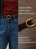 Fashion Women Skinny Belts Vintage Suede Cowhide Belt Gold Buckle Genuine Leather Belts Ladies Dress Coat Decoration Waistband