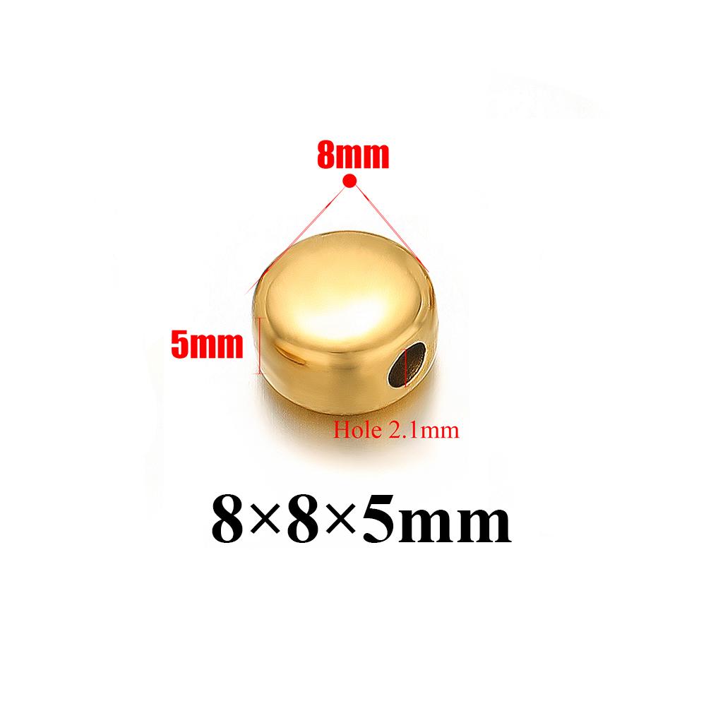 10Pcs Stainless Steel  8mm 10mm Star Heart Spacer Beads Bracelet Findings Women Necklace Earrings Making DIY Jewelry Accessories