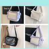 Bolsa Grande de Gelatina Transparente Estilo Universitário Japonês Com Zíper Para Viagem Casual