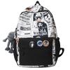 Street Trend Printed Graffiti Student Schoolbag Super Cool Anime Boy Backpack Large Capacity Casual Backpack