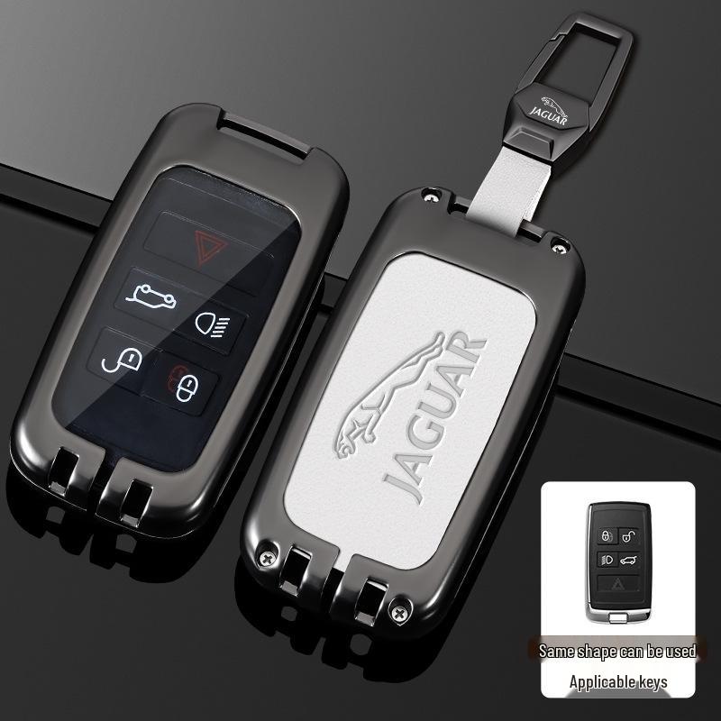 Jaguar XFL/XEL/XJL/F-Pace/F-Type Key Case with Buckle - Premium Car Key Remote Holder