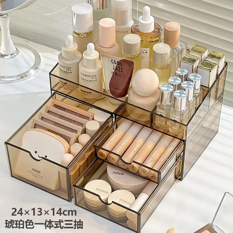 Acrylic Organizer for Cosmetics Makeup Organizer Clear Cosmetic Storage Box Storage Drawers Jewelry Box Mask Holder Stackable