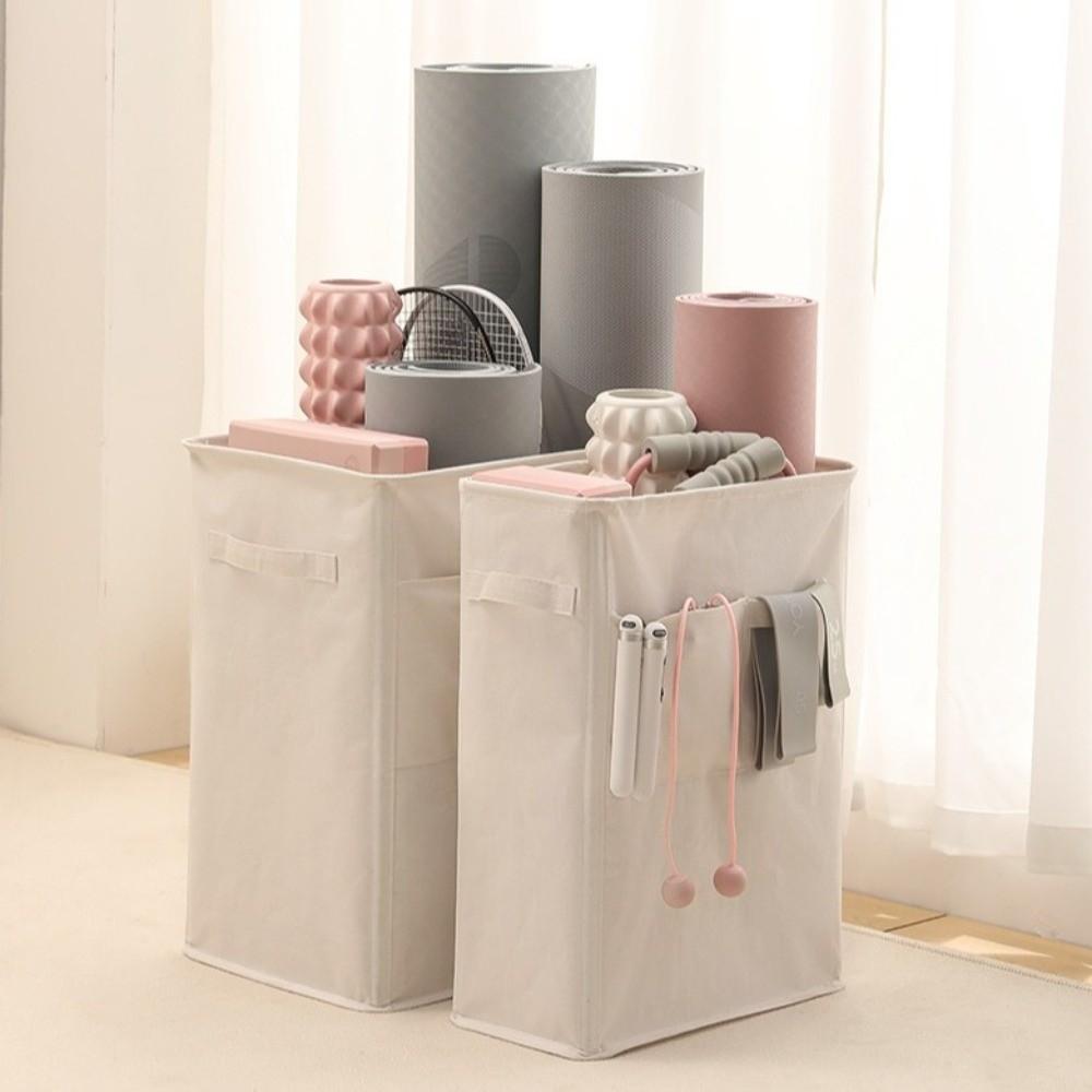 Velkokapacitní úložné koše na podložky na jógu Skládací organizér na fitness potřeby Stojan na domácí posilovnu