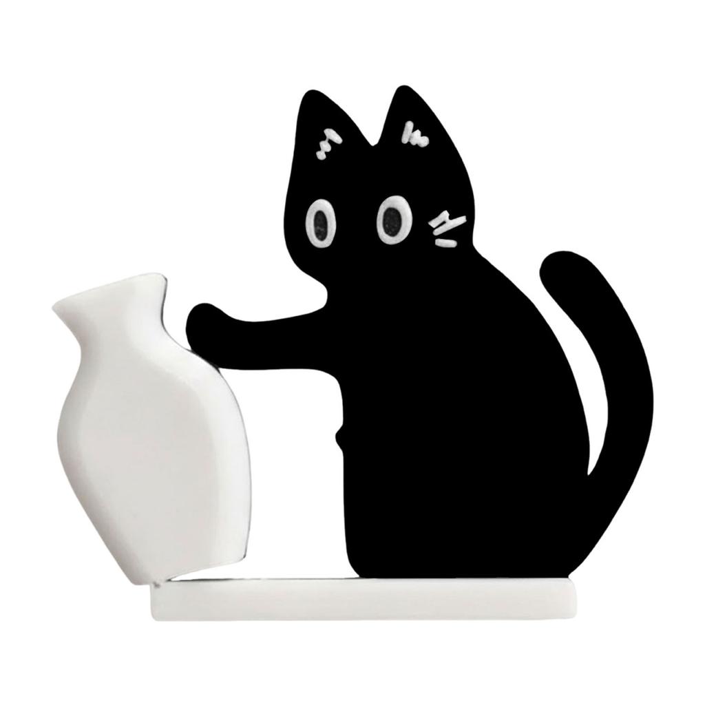 1-10PCS New Cat Pushing Vase Magnets Home Decor Fridge Magnet Cat Whisker Collection Memorial Box Home Office Decor For Gift