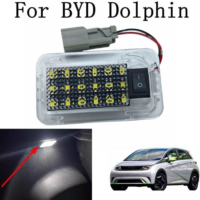 Car Lights for BYD Dolphin Car LED License Plate Lights with Switch Luggage Trunk Light Number Plate Lamp