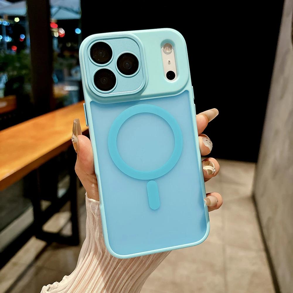 Matte Translucent Hard Phone Case For IPhone 17 16E 15 14 Plus 13 12 11 ProMax Magnetic Wireless Charge Shockproof Protect Cover