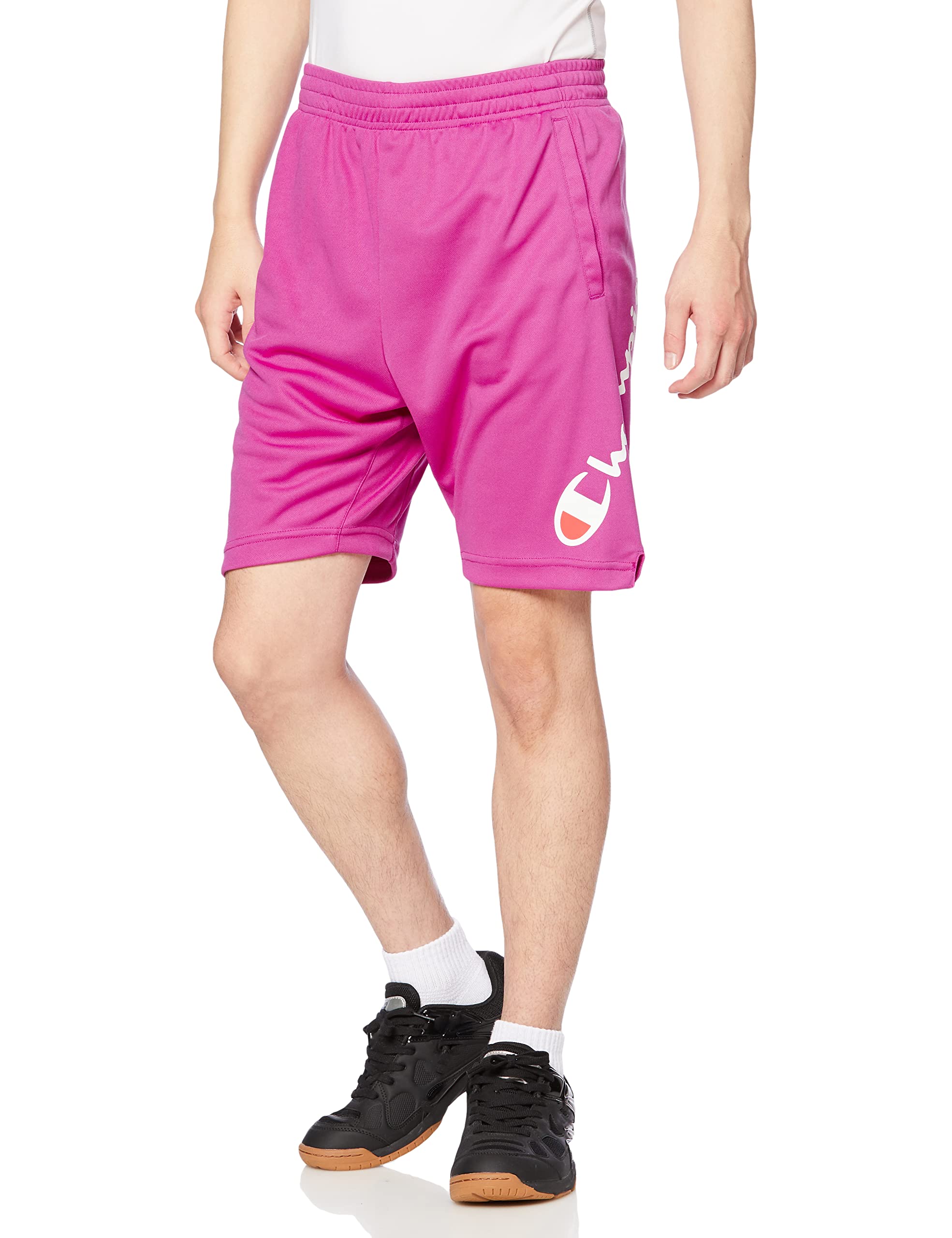 

Champion Volleyball Script Deep Size Men s Shorts, Quick-Drying, Antibacterial, Odor-Resistant, Abrasion-Resistant, Logo, Pink, XL, C3-VV508
