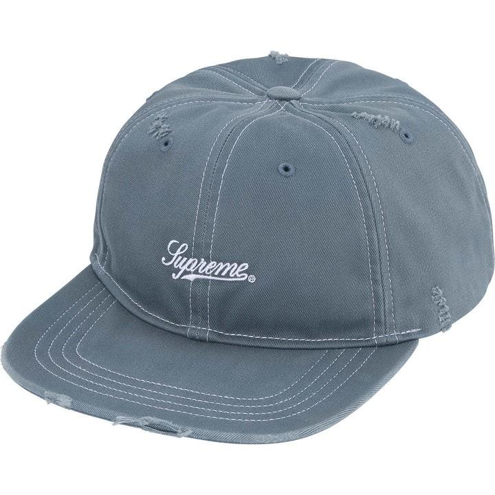 Supreme Distressed Script 6-Panel Slate One-Size