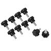 10pcs M5*16 Plastic Star Type Head Knob Handle Bolt Machine Tool Accessories Set Black