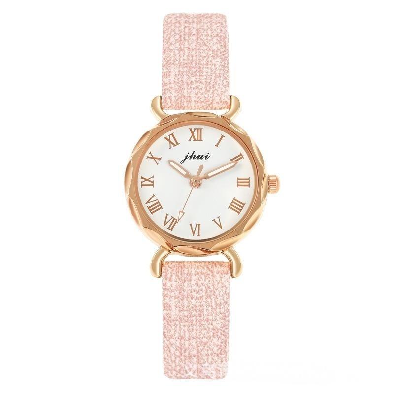 1Pcs Adjustable Quartz Watch Fashion Faux Leather Strap Watch Multi-Color Casual Wristwatch For Student Supplies