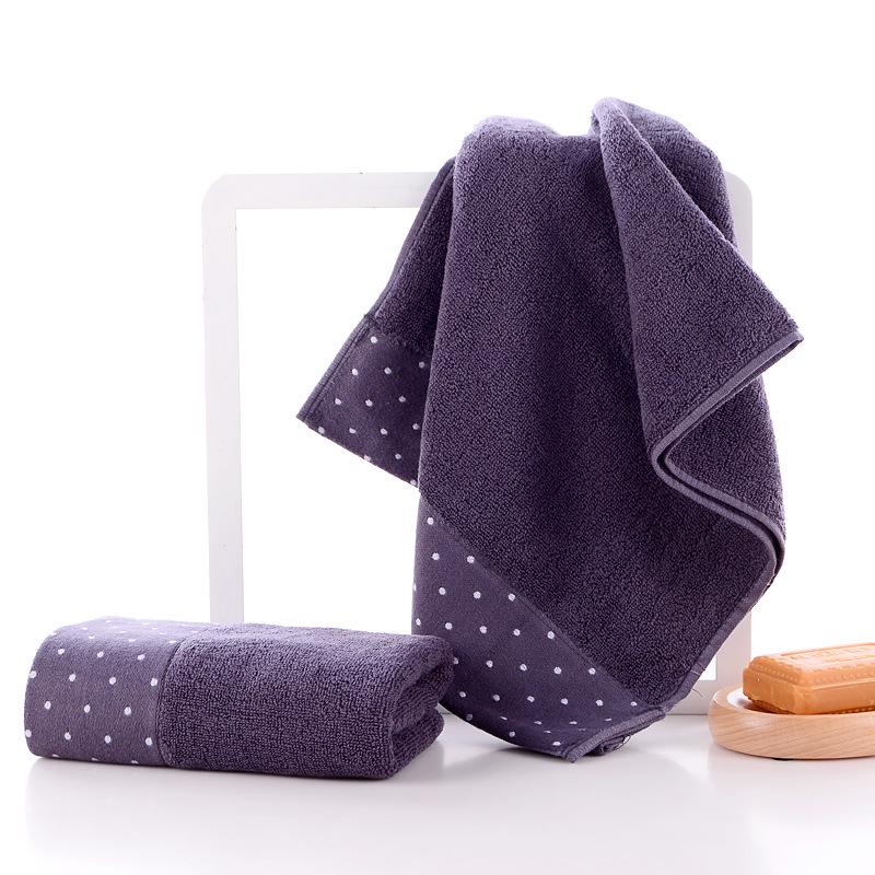 New Jacquard Polka Dot Thick Cotton Towel Gift