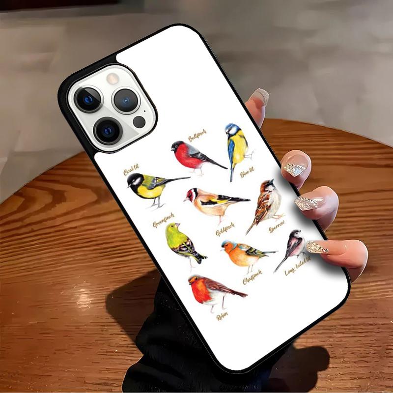 Garden Birds Phone Case For iPhone 17 Air 16 15 14 13 12 11 Pro Max Max Plus Bumper Case Cover