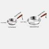 304 Stainless Steel Open Skillet Wooden Handle Butter Heating Pan New Frying Pan  Kitchen Supplies