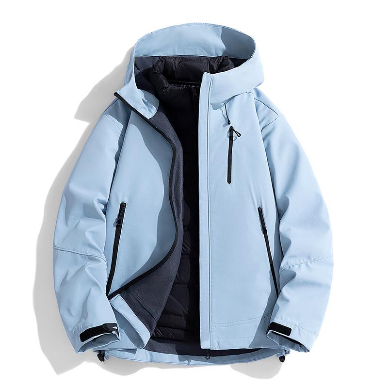 Woodpecker 3-in-1 Down Jacket: Unisex Winter Coat with Removable Liner for Outdoor and Mountaineering.