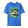 Vintage Want Me Fish Bass Fear Me Funny Lover Fishing Fashion T Shirt Men Skinfriendly and Soft Camisetas De Hombre Large Size