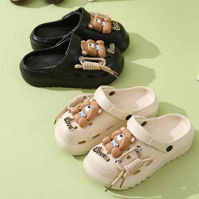 Gartenschuhe Cartoon süß cool würzig Tasche Kopfseil Spitze atmungsaktiv bequem weich Plateau Sandalen (mit Zubehör) Loch Schuhe