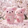 Peluche Rilakkuma Rilakkuma Fiore di Ciliegio Bambola di Peluche Orso Rosa Decorazione per la Casa Giocattoli Morbidi Comodi Bambola da Compagnia per Dormire