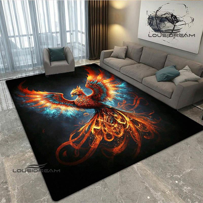 3D Phoenix Printed Carpet Kitchen Mats Non -slip Carpet Outdoor Carpets Area Rug Bedroom Decor Pink Room Decor Birthday Gift