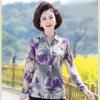Vintage Broken Flowers Blouse Commute Single-breasted Female Clothing Folk Casual Round Neck Half Sleeve Shirt