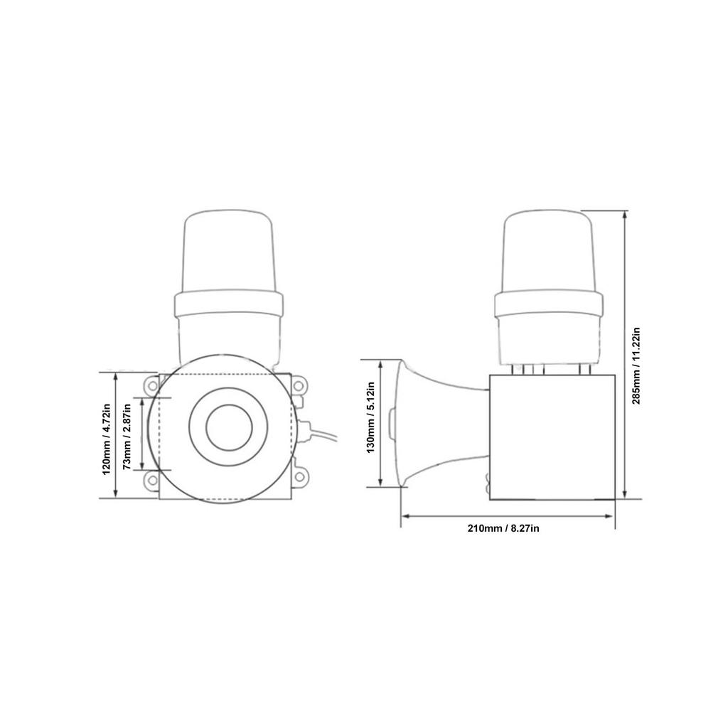 Industrial Siren Horn Loud Flashing Alarm Outdoor Safety Alarm Indoor Warning LED Siren Plug Alarm, Strobe, Siren, 50-60Hz, 115db, Siren, Horn, Siren,