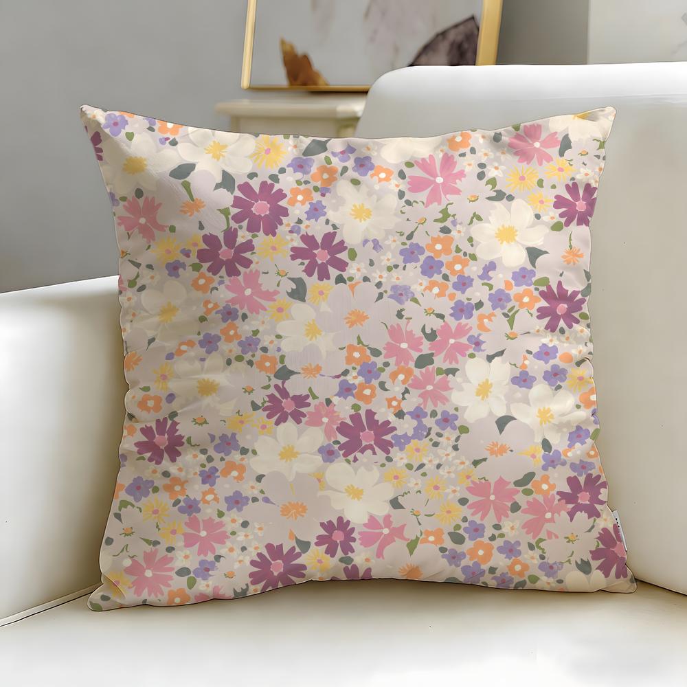 Cartoon style Pattern Cushion Cover Soft EasyWash Pillow Case Versatile for Couch Bed Travel and Office