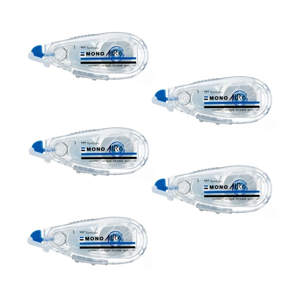 Tombow MONO Air Pencil Correction Refill 5 Tape, Type, 6mm, Pieces, CT-CAX6-5P