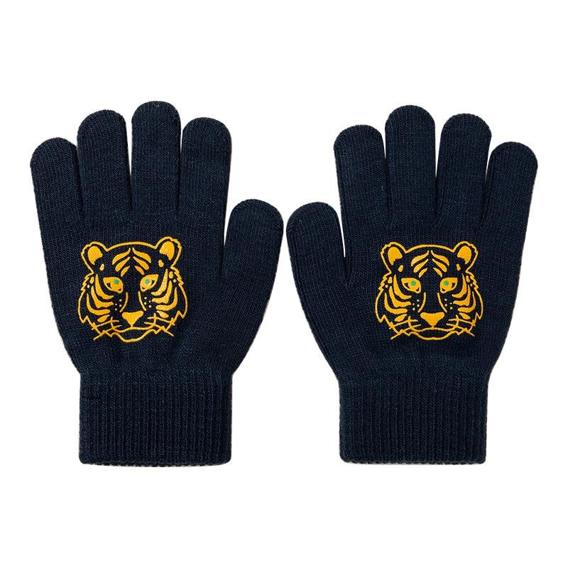 Children's gloves Halloween girls winter warm cold finger cartoon cute men thin knitted full finger protection