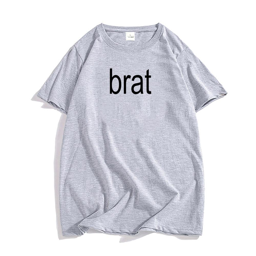 2024 Album Brat Graphic Tshirts Singer Charli XCX  Printing T-shirts Men/Women Hip Hop Streetwear Cotton Short Sleeve Summer Tee