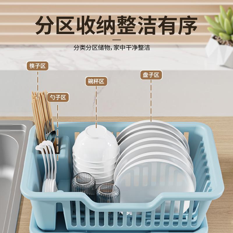 Tableware drain storage rack,Material plastic, a layer, it does Not require drilling, organizer for storage of utensils