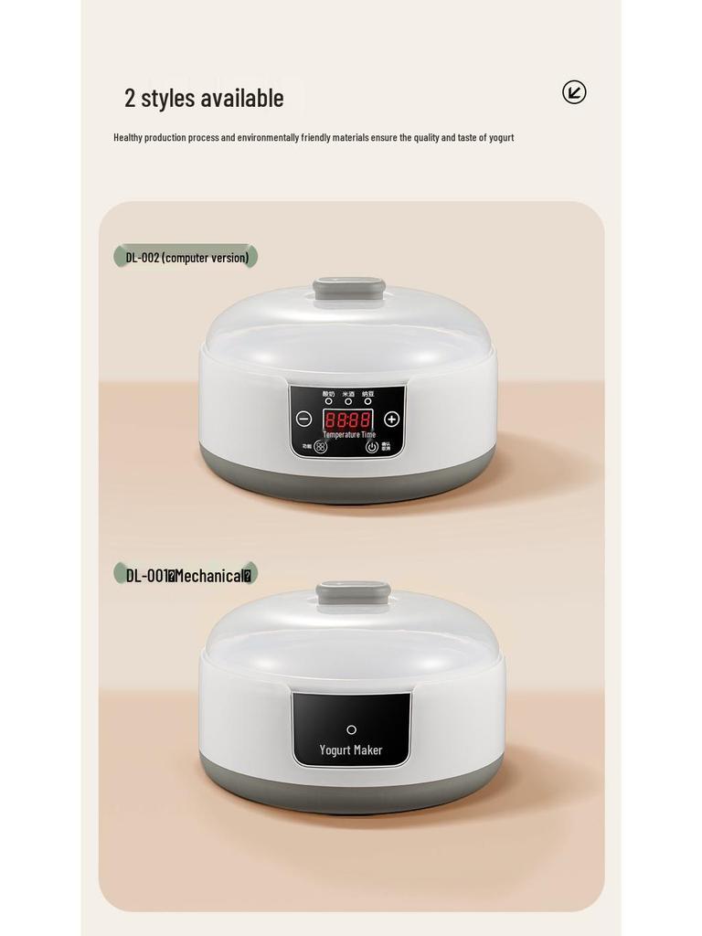 1.2L Household Yogurt & Natto Maker, 110V Fermenter with Constant Temperature and Pet Heating Water Dispenser