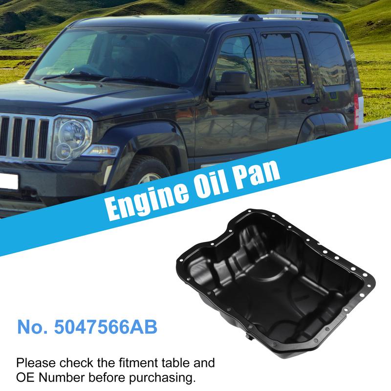 UXCELL Car Engine Oil Pan for Dodge Dart 13-16 for Jeep CHEROKEE 14-20 No.5047566AB